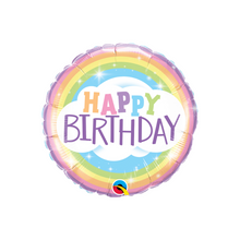 Naložite sliko v pregledovalnik galerije, BALON HAPPY BIRTHDAY RAINBOW 35cm
