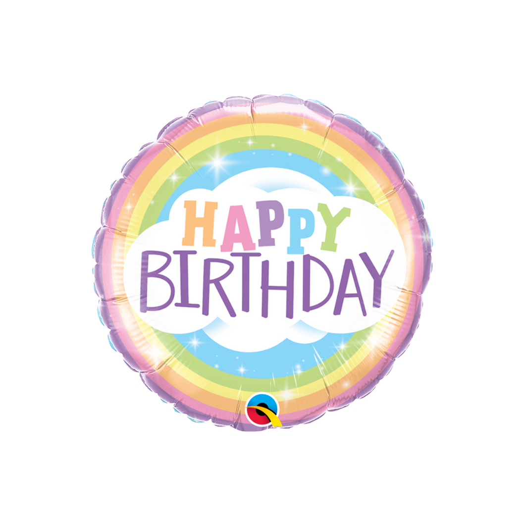 BALON HAPPY BIRTHDAY RAINBOW 35cm