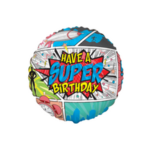 Naložite sliko v pregledovalnik galerije, BALON HAPPY BIRTHDAY SUPER HERO 35cm
